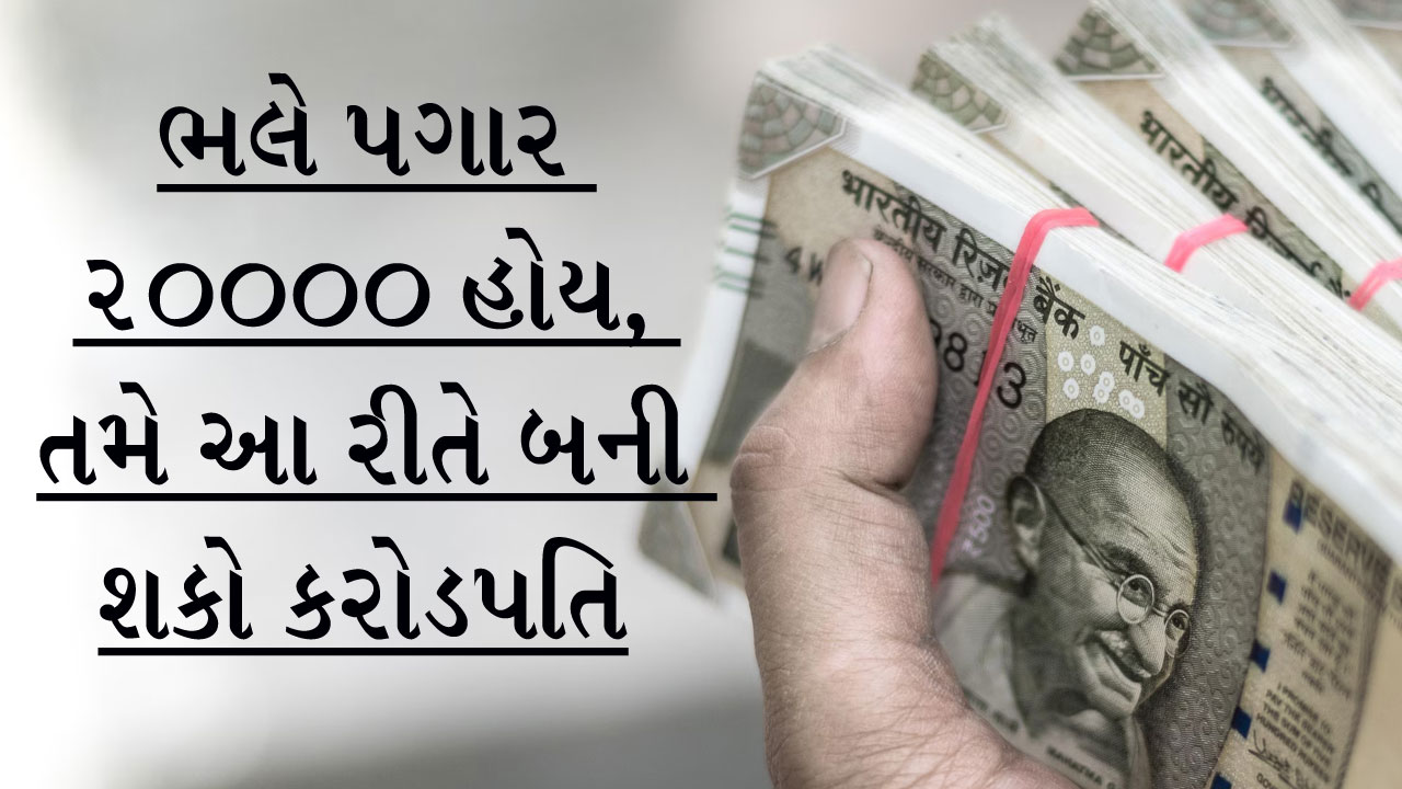 ખાલી 20,000 નો પગાર હોય તો પણ બની જશો કરોડપતિ, આજથી જ અપનાવો આ ધાંસુ ફોર્મ્યુલા