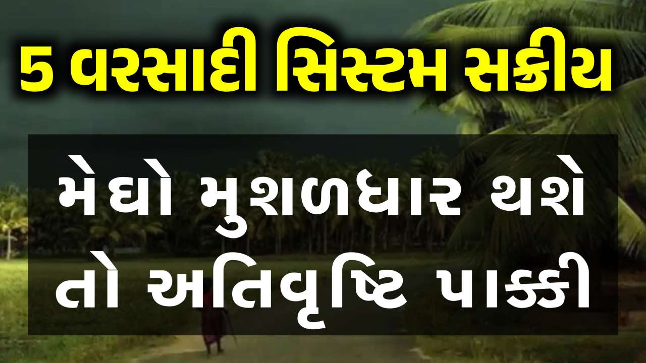 5 વરસાદી સિસ્ટમ બોલાવશે ધબડાસટી, વરસાદ આવશે તો અતિવૃષ્ટિ નક્કી થશે